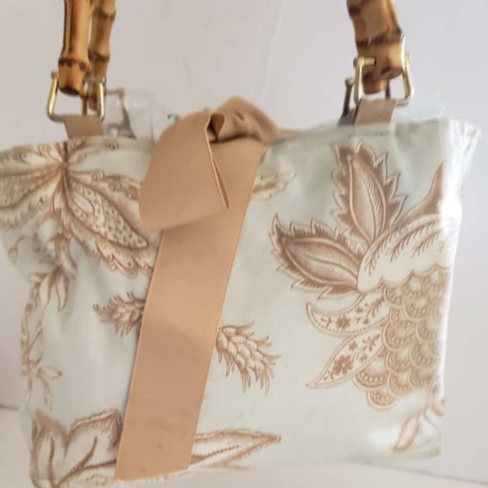 Keeks & Brie handbag with bamboo handles and